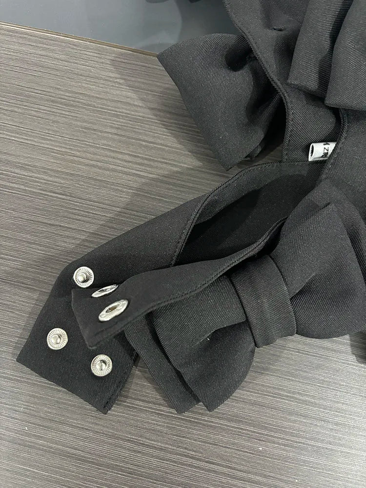 Bow Cascade Statement Crop Top