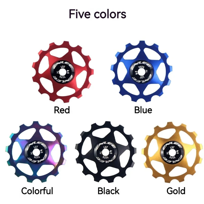 ENLEE Bike Aluminum Alloy Guide Wheel Pulley Rear Derailleur 11T 13T Guide MTB Ceramic Bearing Jockey Wheel For 4/5/6MM