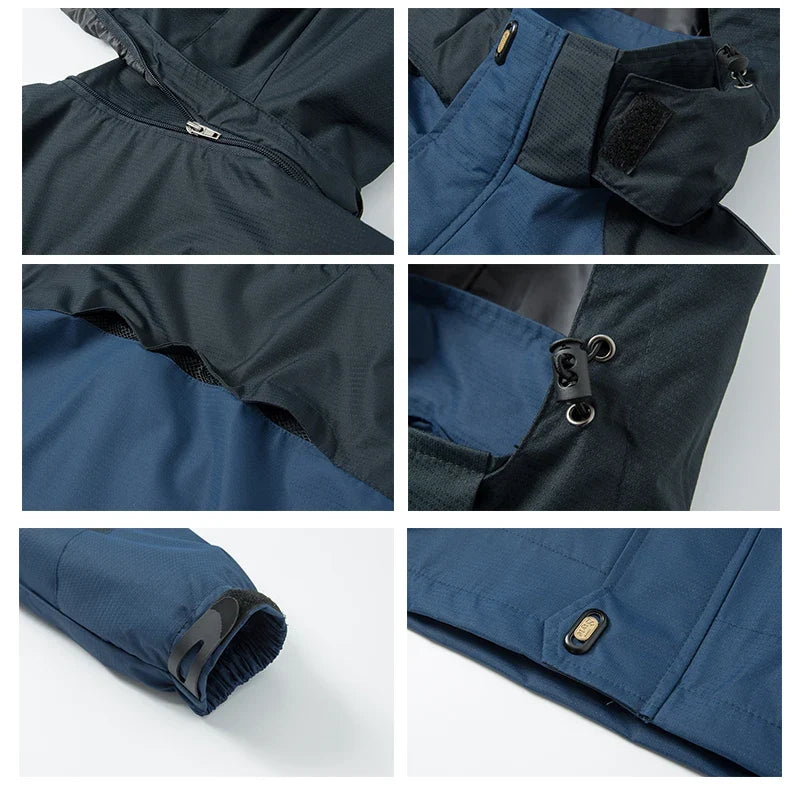 Men's Lightweight Waterproof Rain Jacket 5000mm Windbreaker Lined Casual Spring Autumn Fishing Hiking Outdoor Leisure Jacket