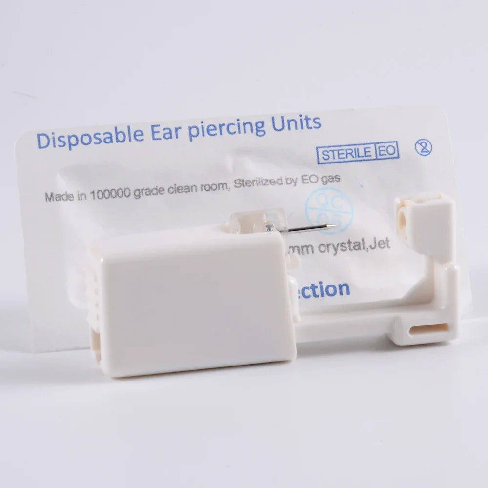 Disposable Safe Sterile Piercing Unit For Nose Studs Piercing Gun Tool Machine Kit Stud CZ Earrings Body Jewelry Easy Used 0.8mm