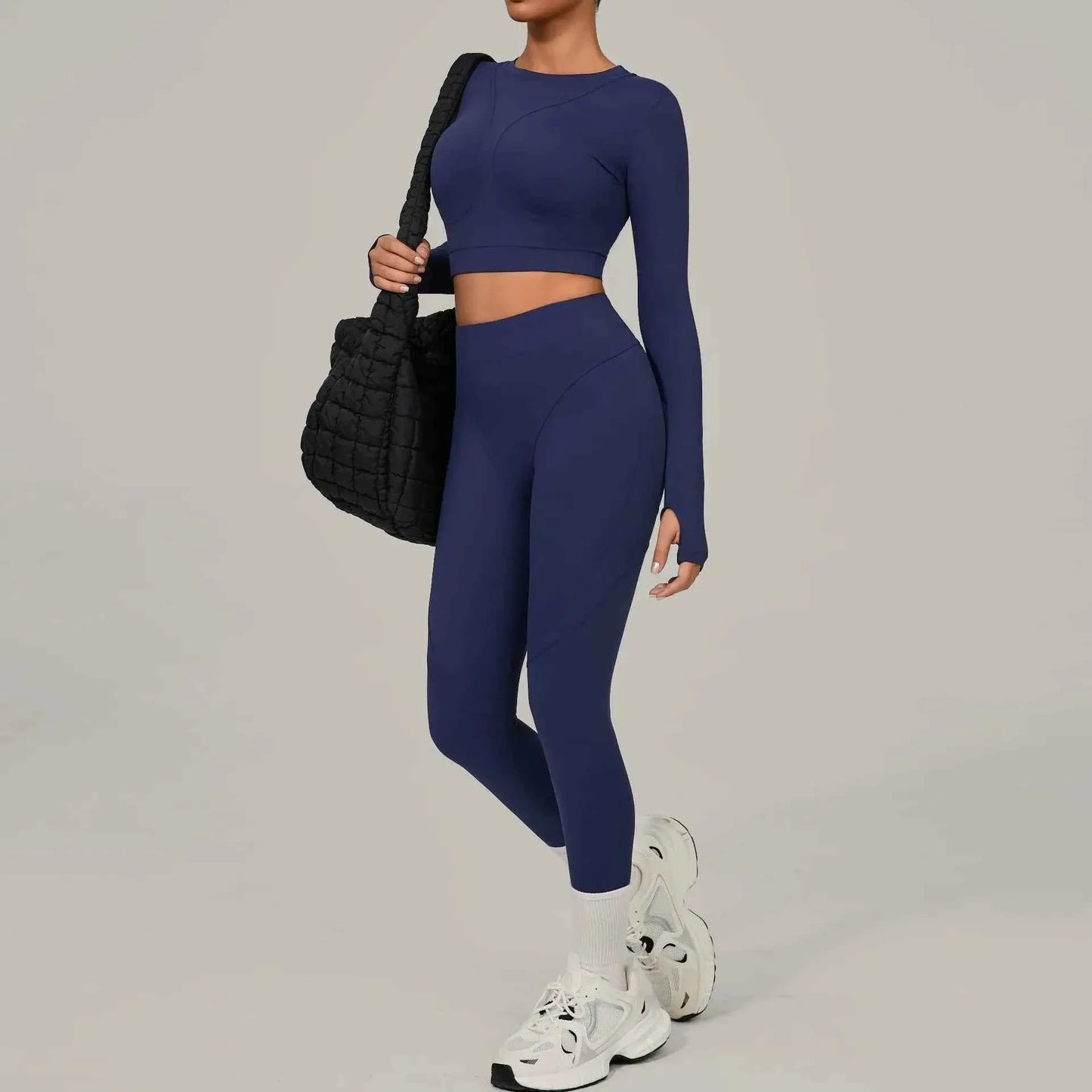 Traje deportivo de yoga sin costuras de cintura alta XP160
