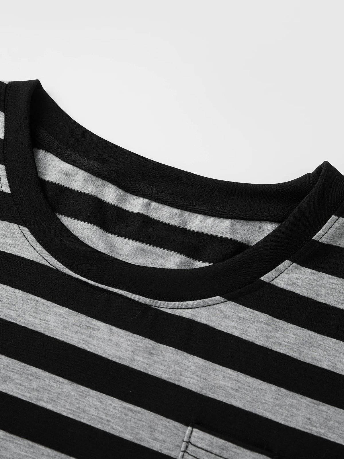 Women Striped Print Long Sleeve Tops Fitted Round Neck Fall T-shirts Casual Streetwear for Daily Office Party