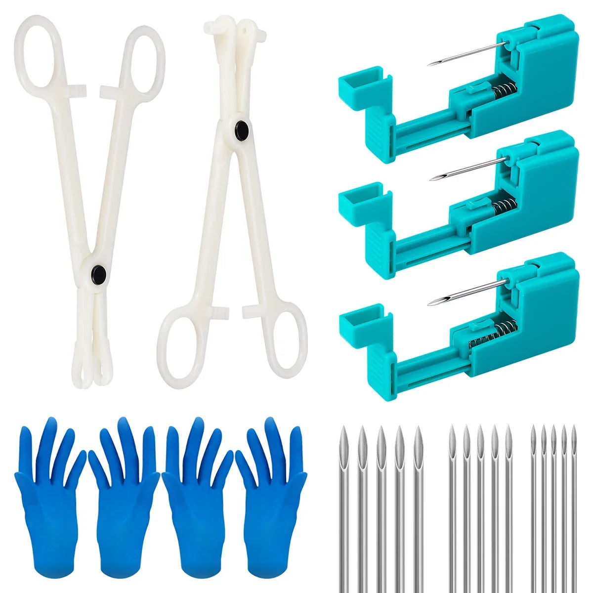 Body Piercing Tool Kit Easy to Use Body Piercing Gun Lip Nose Tongue