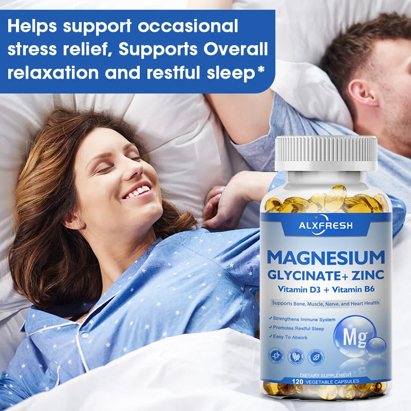 Magnesio+Zinc D3: Potencia Cerebral, Sueño y Concentración 500mg