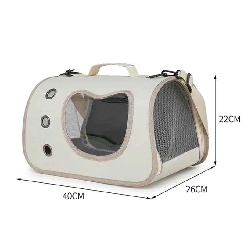 Collapsible Pet Carrier with Plastic Panels and Top and Side Entry