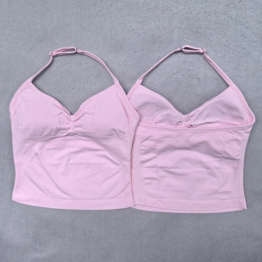 Adjustable Open Back Yoga Top Moisture Wicking Gym Tank