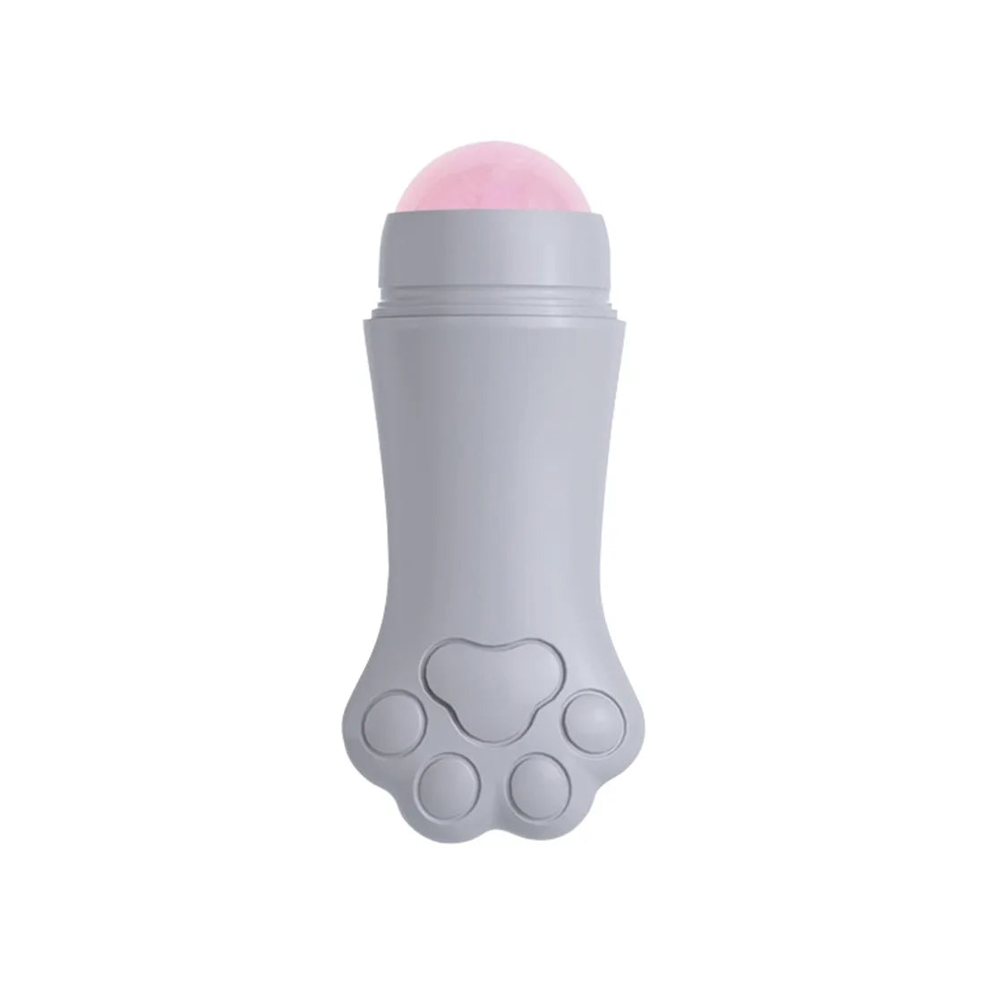 Rodillo facial absorbente de aceite de cuarzo rosa con pata de gato