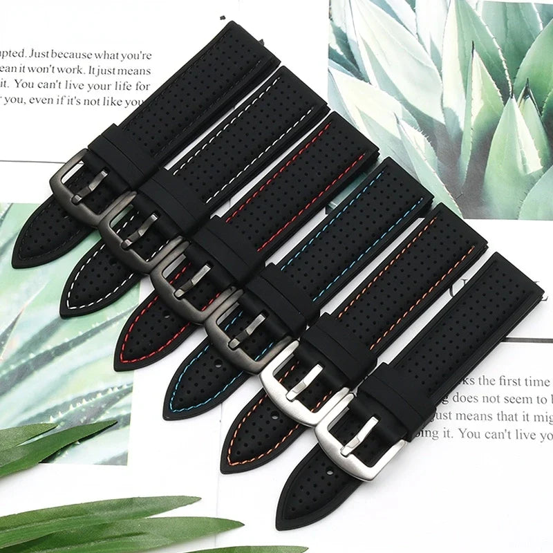 COROS Silicone Sports Watch Band Breathable Rubber Strap Waterproof 20cm