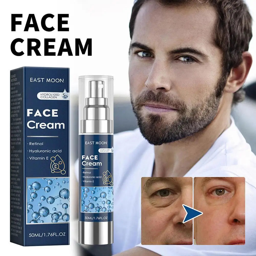 Retinol Face Cream for Men Firming Lifting Brightening Fade Fine Lines Anti Puffiness Moisturizing Nourishing Facial Skin Care