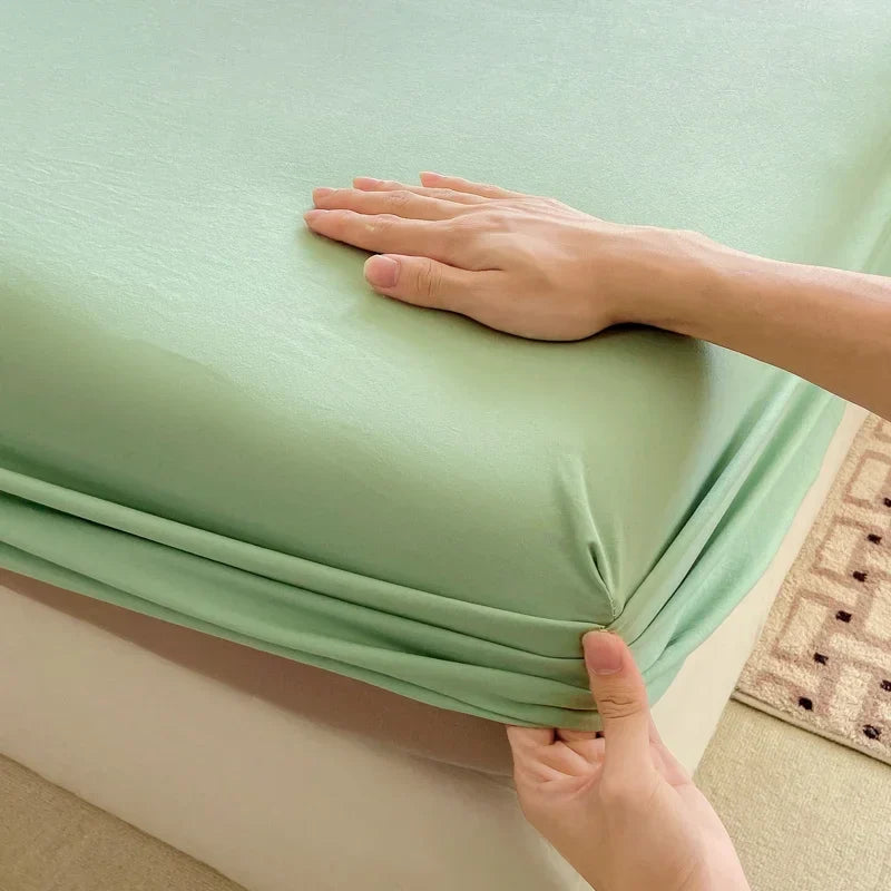 100% Cotton Fitted Bed Sheet with 360 Elastic Band Bedsheet Bedspread