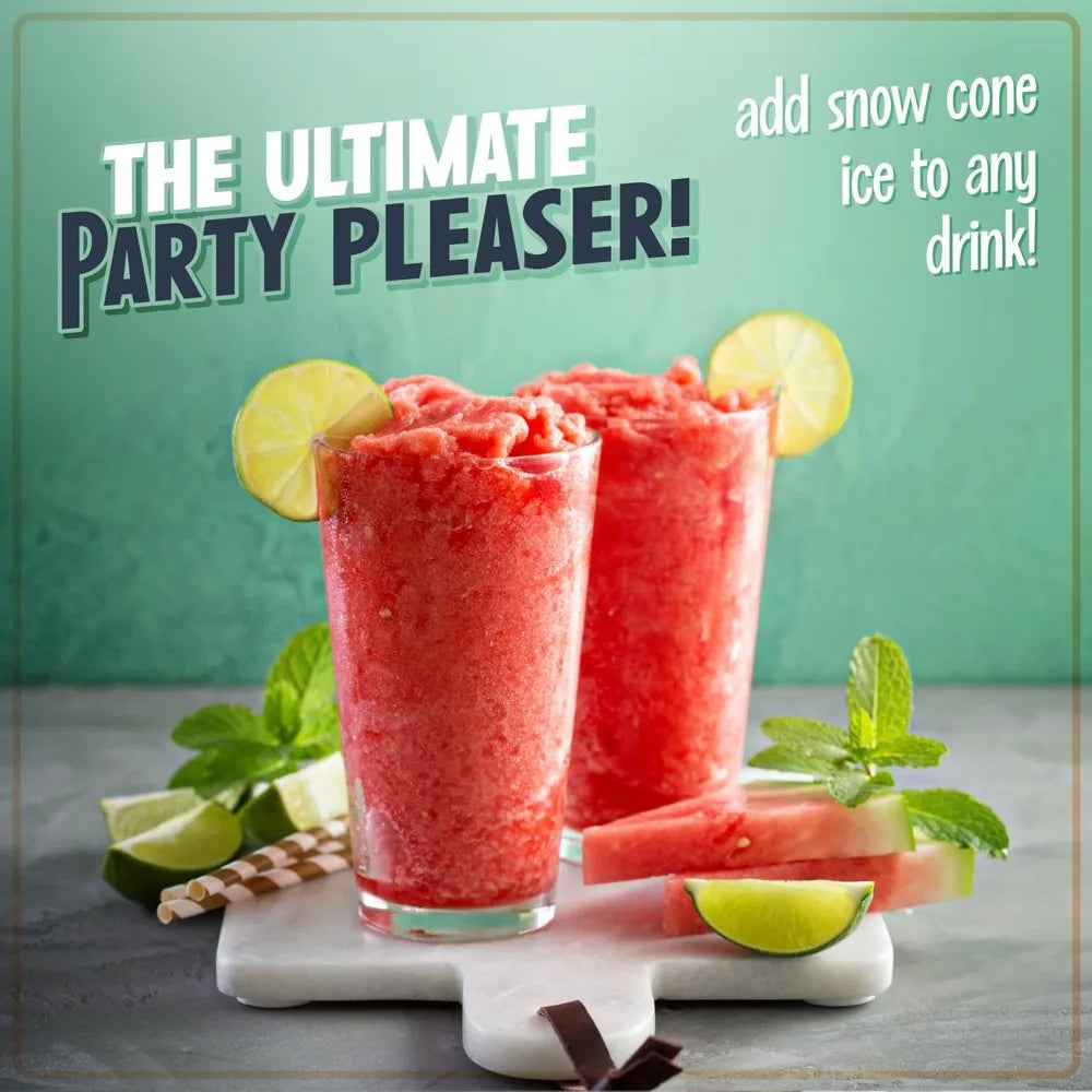 Retro Table Top Snow Cone Machine for Shaved Ice Slushie Maker with Cups and Scoop