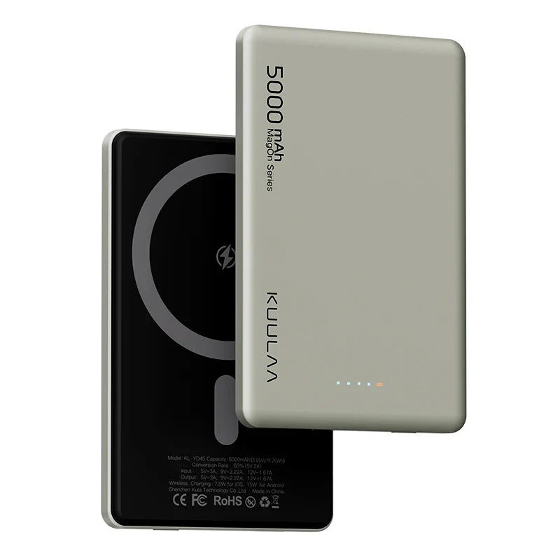 KUULAA Magsafe Power Bank 5000mAh Magnetic Wireless Phone Charger External Battery 20W Fast Charging For iPhone 15 14 PowerBank