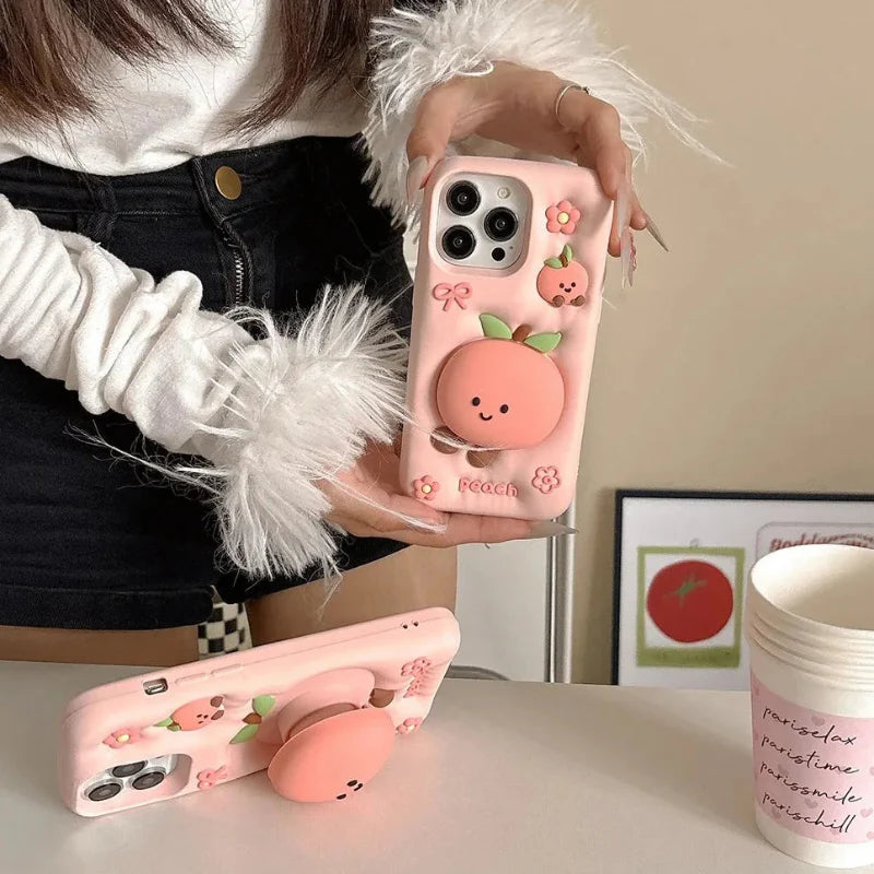 Funda Kawaii Peach para iPhone