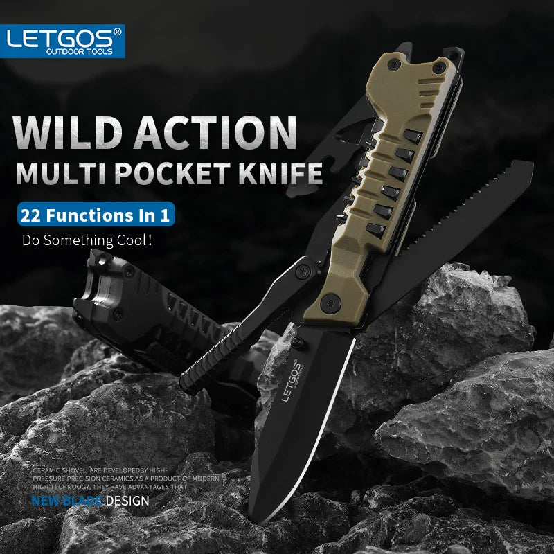 Cuchillo de supervivencia VersaEdge 22 en 1: la herramienta definitiva para actividades al aire libre