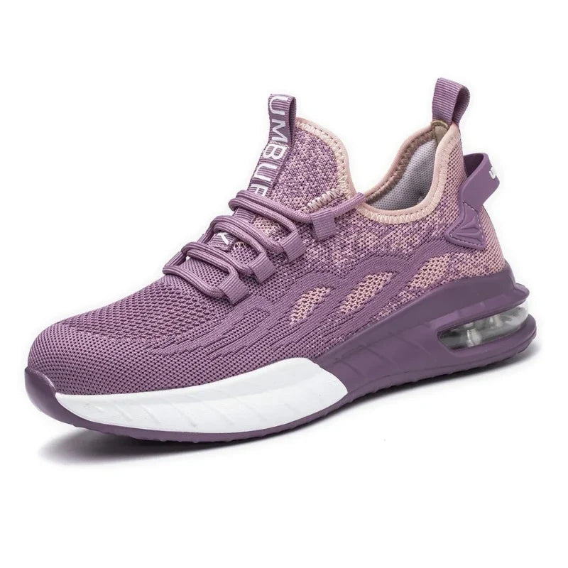 Women Shoes Breathable Indestructible Safety Shoe Anti Smash Anti Puncture Steel Toe Construction Work Boots Spring Women Sneake