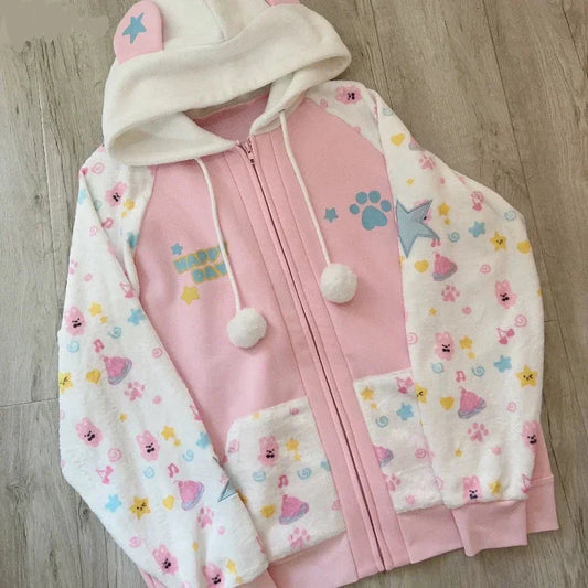 Sudadera con capucha alegre Harajuku