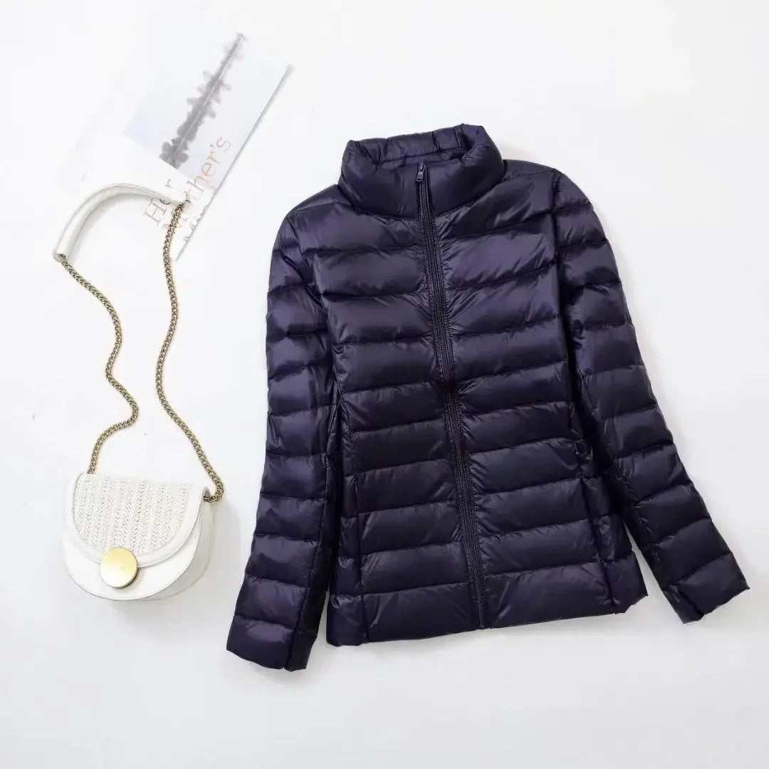 Plus Size down Jacket Female Short Ultra Lightweight Packable Puffer Coats Women Fashion 15 Colors Warm Slim Fit Parkas 7XL
