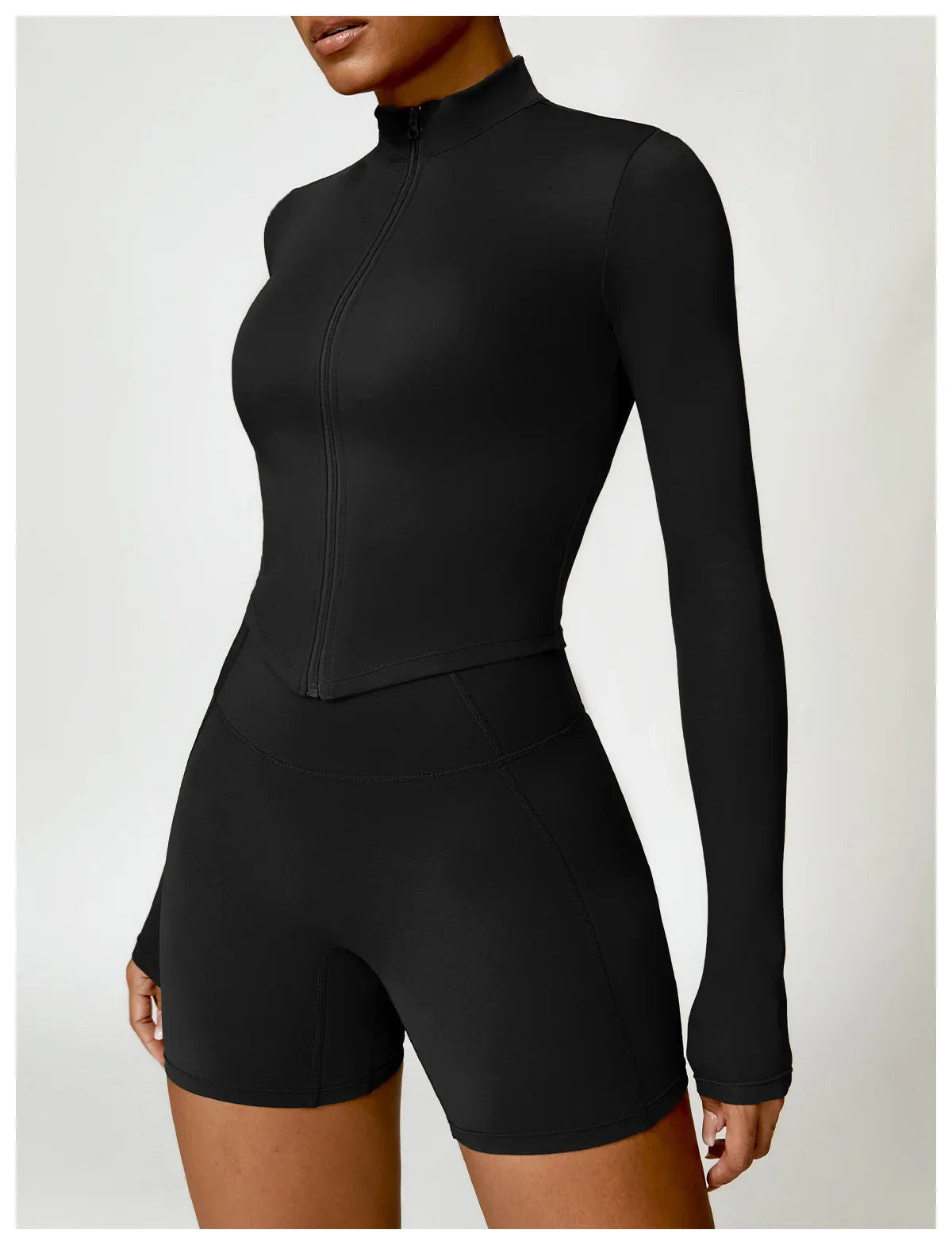 Chaqueta de mujer con cremallera completa y estilo deportivo
