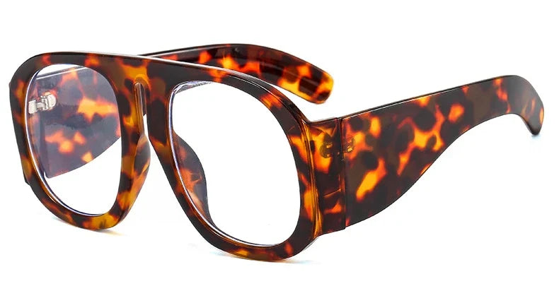 Gafas de sol de piloto con lentes degradadas para mujer, de moda, de marca, de montura grande, transparentes, para mujer 2021, gafas de sol transparentes