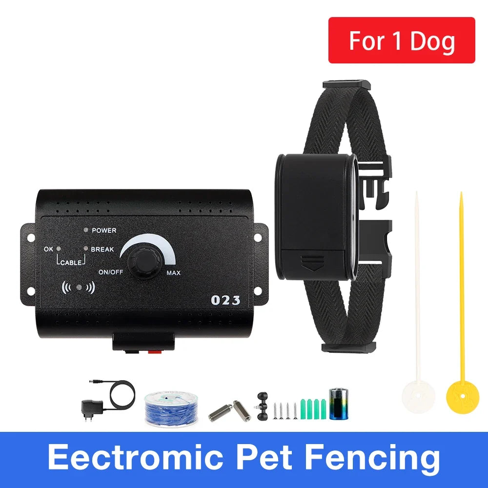 Invisible Wireless Electric Dog Fence System Remote Control Electronic Dog Fence Pet Training Collar Transmitter Collar Set