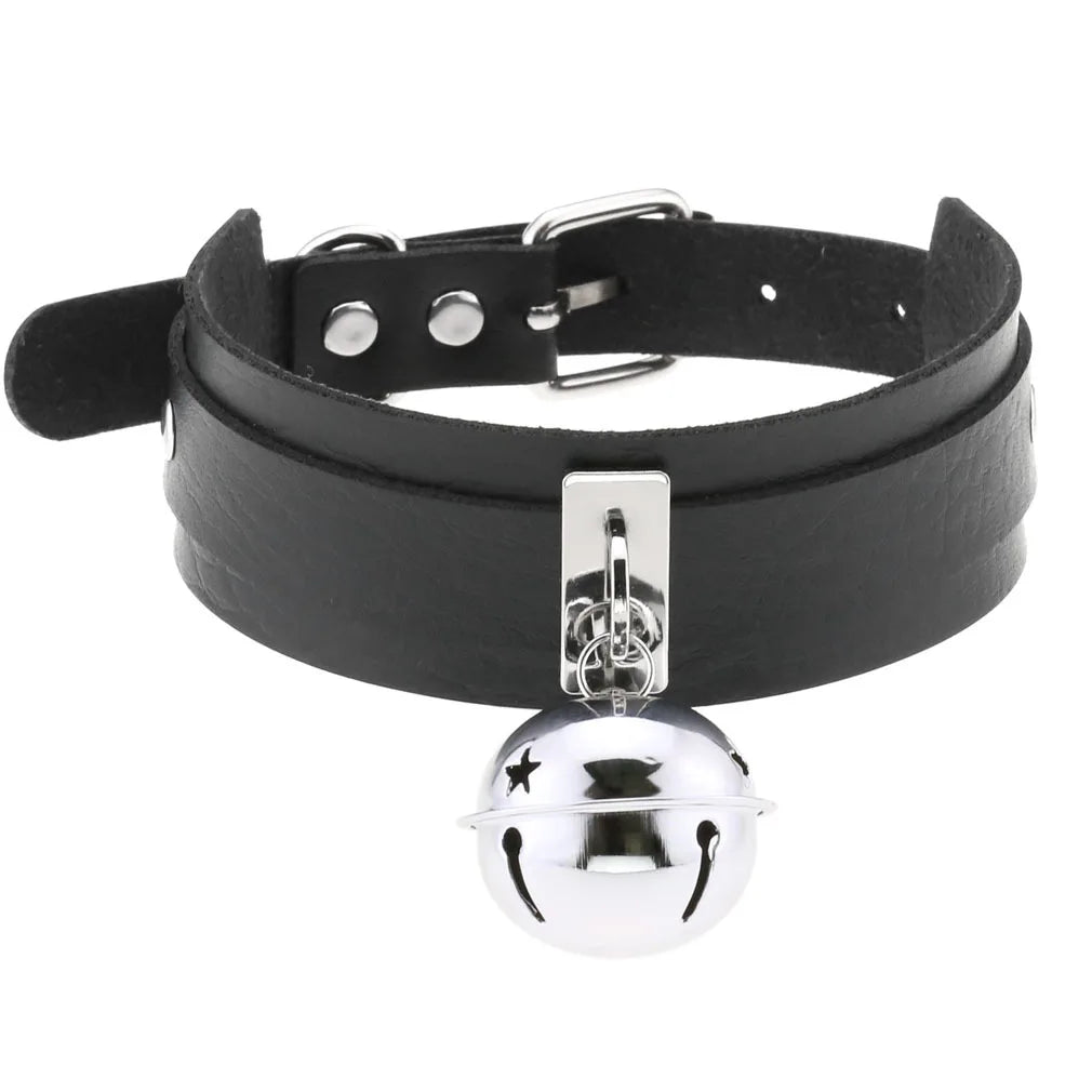 DIEZI Vintage Sweet Cool Hip Hop Rivet Choker Necklace Harajuku Gothic Club Black PU Leather Collar Torques Necklace Jewelry