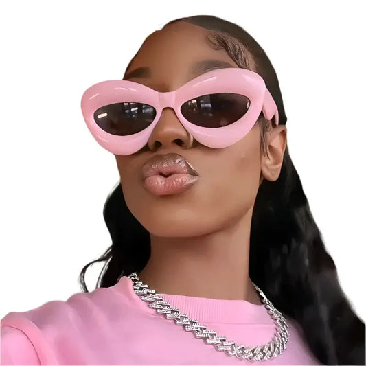 Gafas de sol - Protección UV - Gafas de sol de moda de ojo de gato de felpa