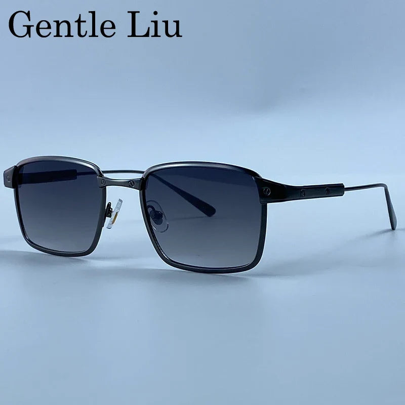 Steampunk Square Sunglasses Men 2026 Luxury Brand Designer Metal Frame Vintage Sun Glasses Punk Driving UV400 Eyewear Male Shade