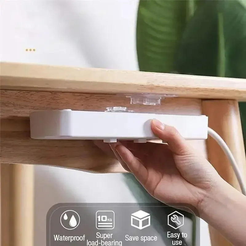 Double Sided Adhesive Wall Hooks Hanger Strong Transparent Suction Cup Storage Socket Hooks Bathroom Kitchen Bedroom Hook Kit