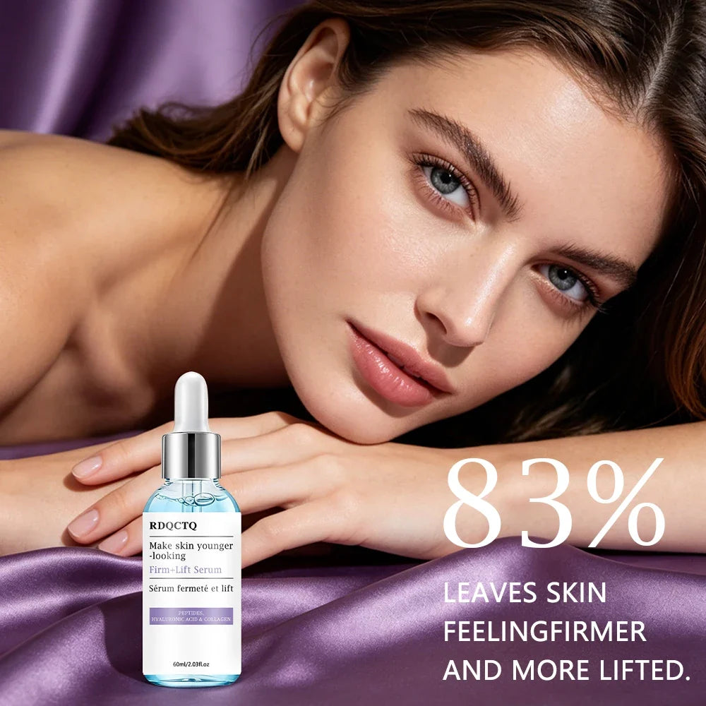 Face Serum with Peptides Hyaluronic Acid Collagen Hydrating Facial Treatment for Smooth Skin Texture & Elasticity Enhancement