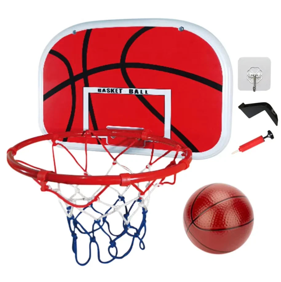 Basketball Goals with Ball and Pump Basketball System Adjustable Basketball Hoop Set Indoor Outdoor Play for Kids