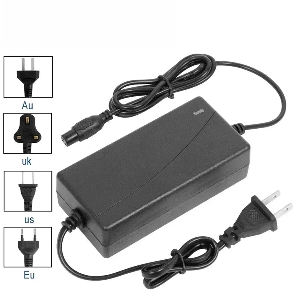 42v 2A Lithium Electric E Bike Battery Charger Li ion Chargers for Ebike Hoverboard Self-Balancing Scooter Bicycle Accessories