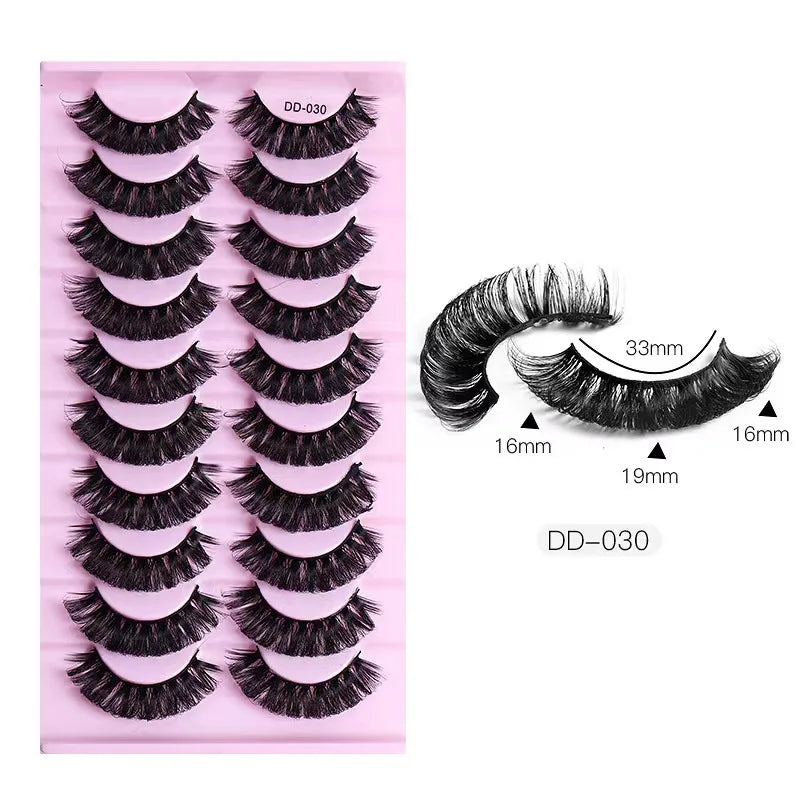 Faux mink eyelashes natural 3d mink lashes makeup volume false eyelashes in bulk cilio H13 E-08