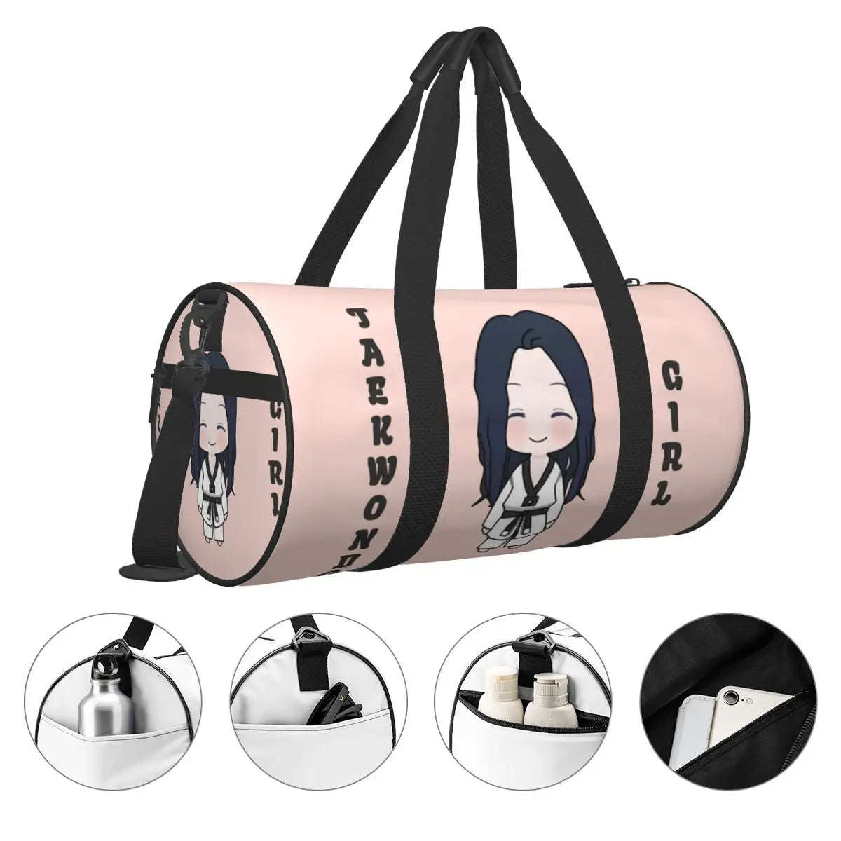 Couple Printed Weekend Fitness Bag for Martial Arts