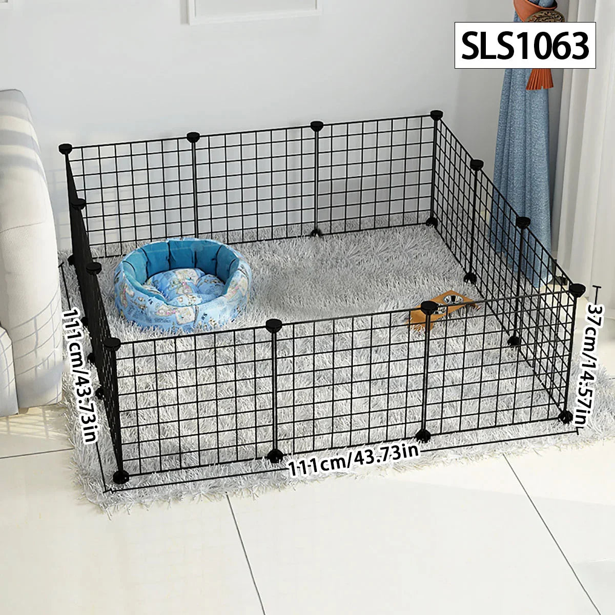 Dog cage Wire mesh fence indoor teddy animal escape barrier
