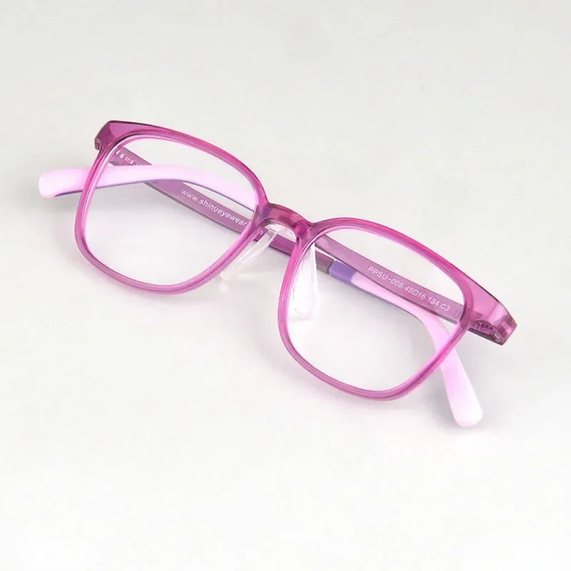 SHINU Children's Glasses 2025 Ppsu Plastic Eyeglasses Blue Light Blocking Computer Lenses Kids Pink Glasses Frame No Diopter