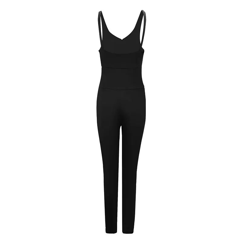Black Backless Sling Jumpsuits Women Fashion Jumpsuits