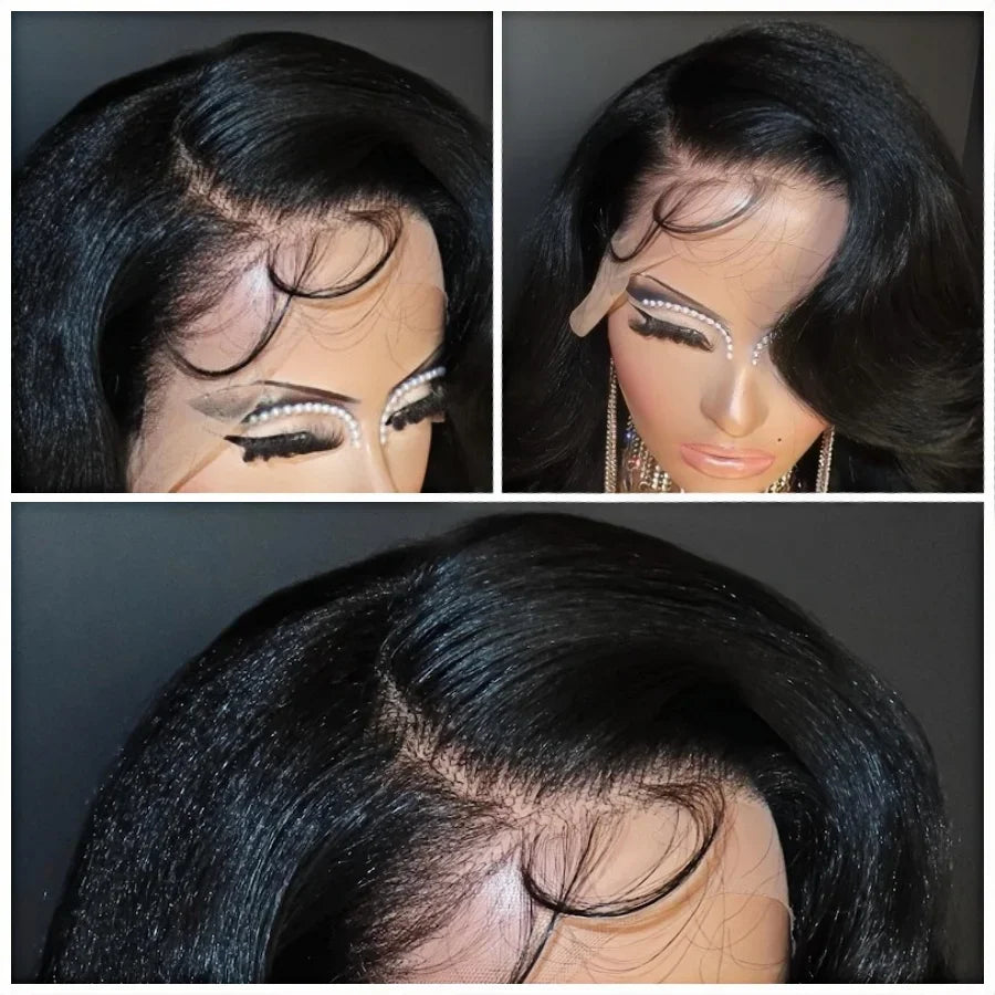 13x4 Body Wave Lace Front Wigs Human Hair Pre plucked  With Baby Hair 200 Density Glueless Human Hair Wigs For Women