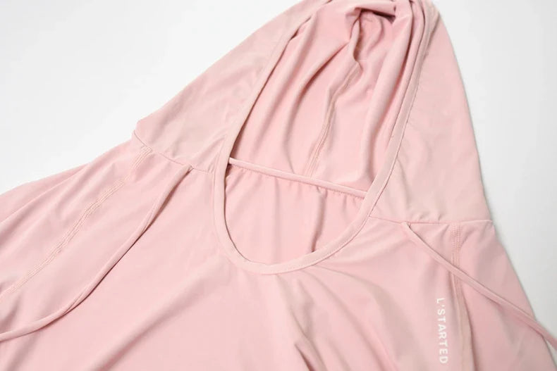 Camiseta con capucha AirFlow para yoga y running de mujer