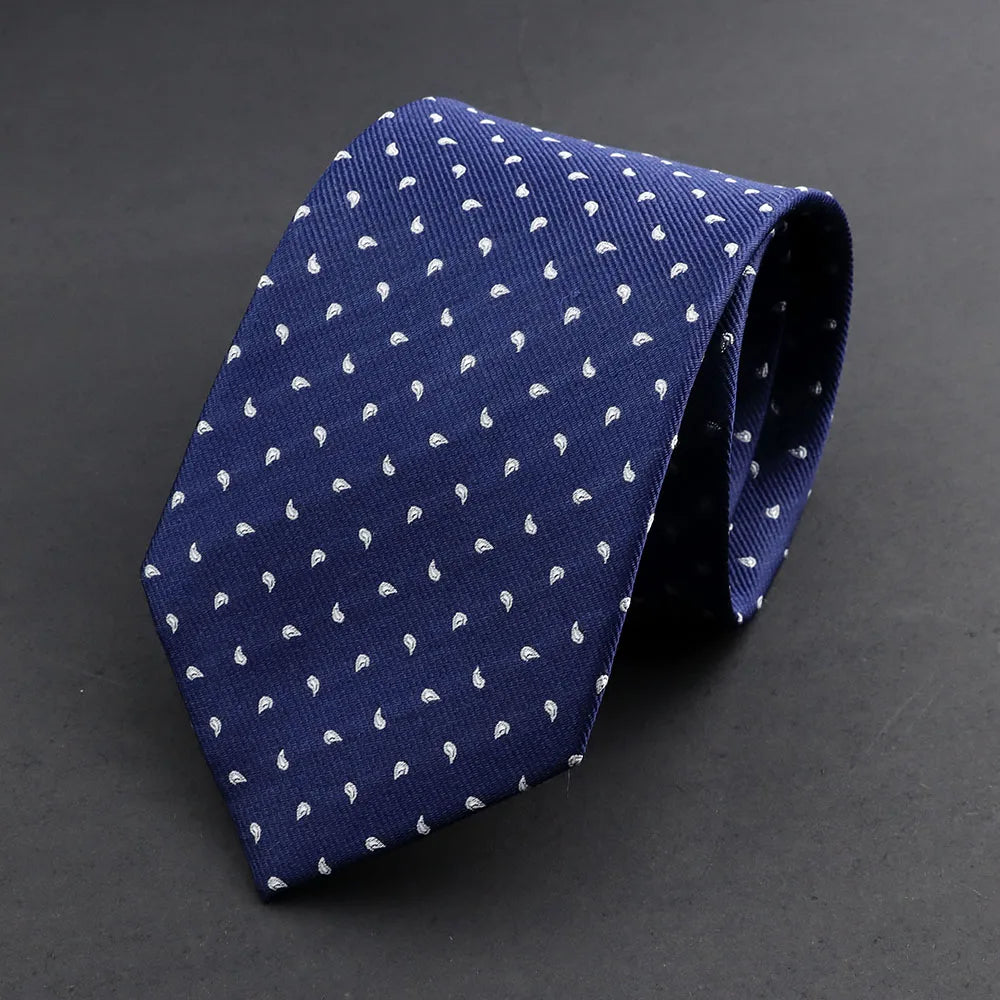 100% Silk Tie 8cm Stripe Slim Necktie Navy Blue Burgundy High Quality For Men Business Meeting Suit Dress Gravatas