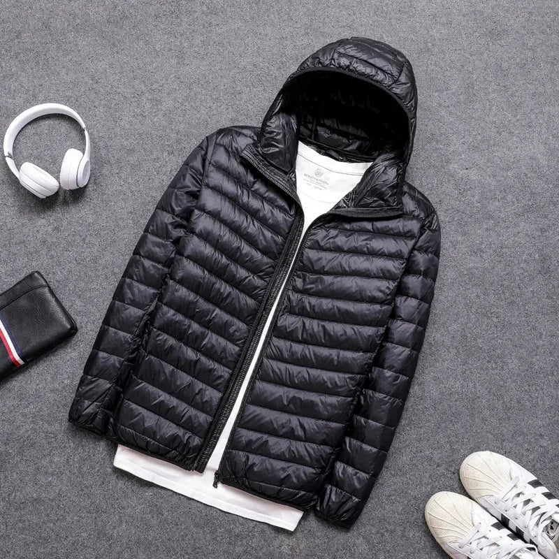 Men's Ultra Light Down Jacket 2024 New Arrivals Spring Winter Feather Ultralight Packable Casual Classic Puffer Coats Men Jacket