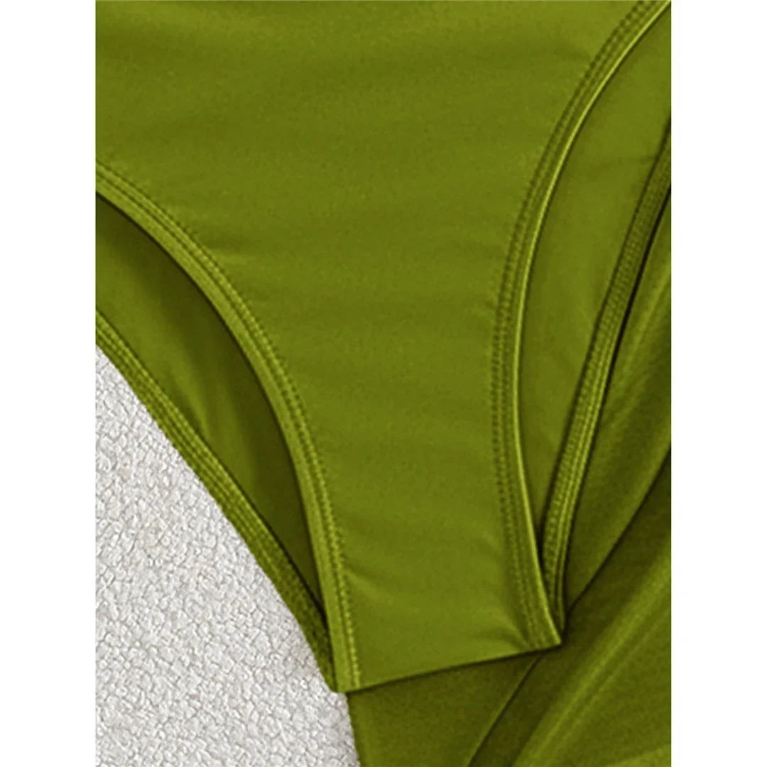 XS - L 6 Colors With Skirt Cut Out Women Swimwear Bandeau Metal Ring Bather Bathing Suit Swim One Piece Swimsuit Female K8108