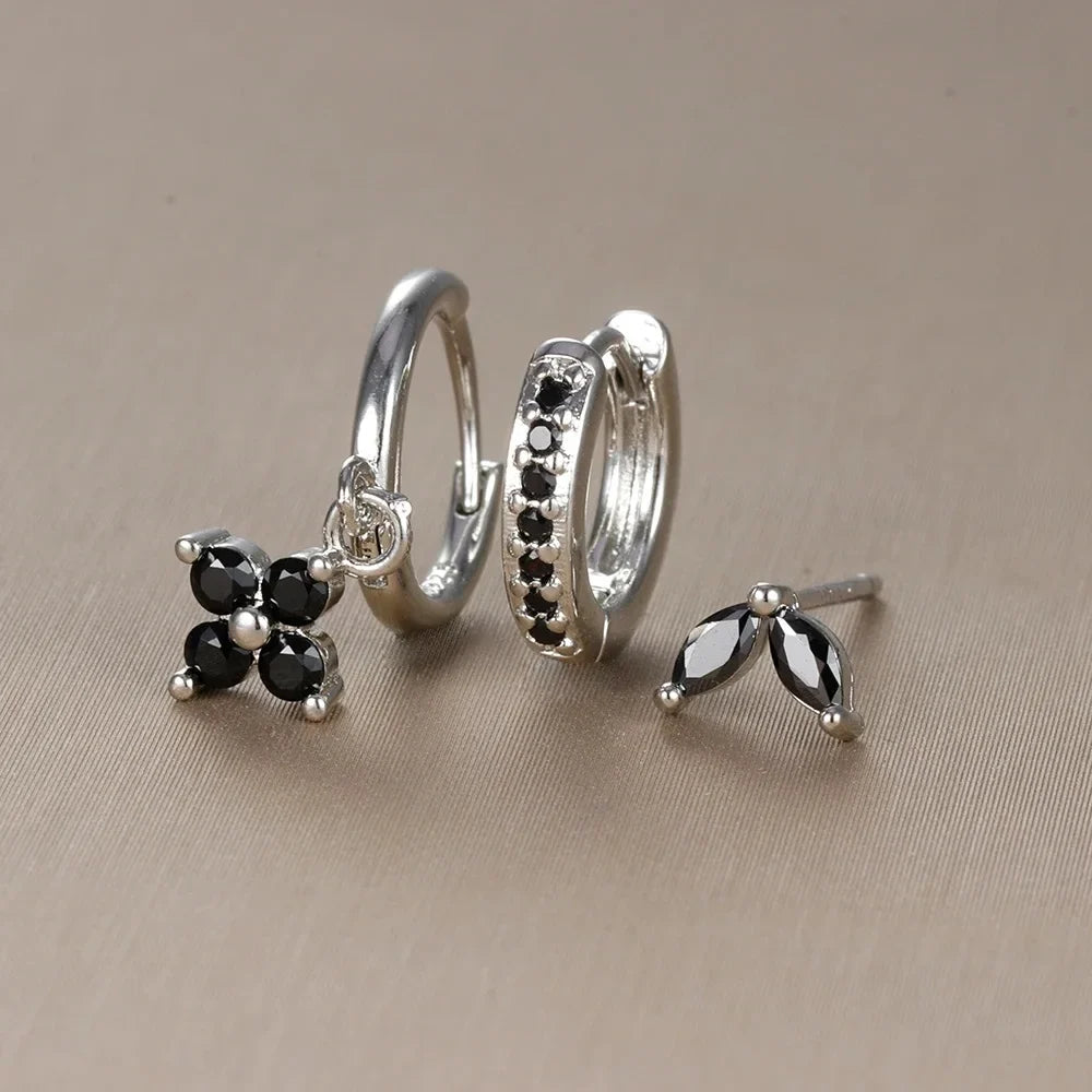 3PCS Flower Drop and Dangle Earring