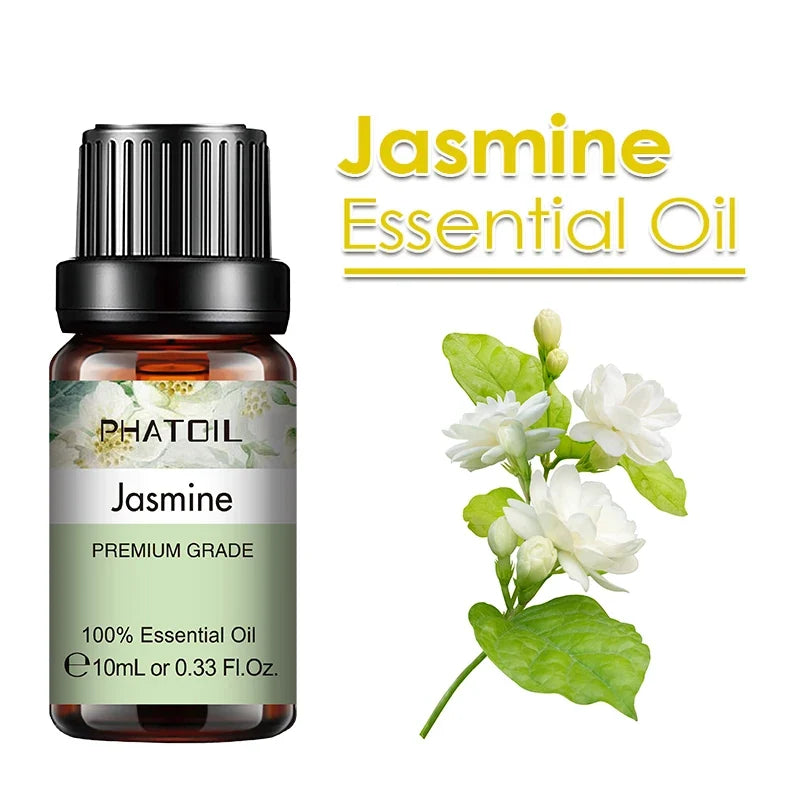 PHATOIL 10ml Ginger Essential Oil for Perfume Candles Making Spa Massage Humidifier Rose Jasmine Pine Needles Tangerine Thyme