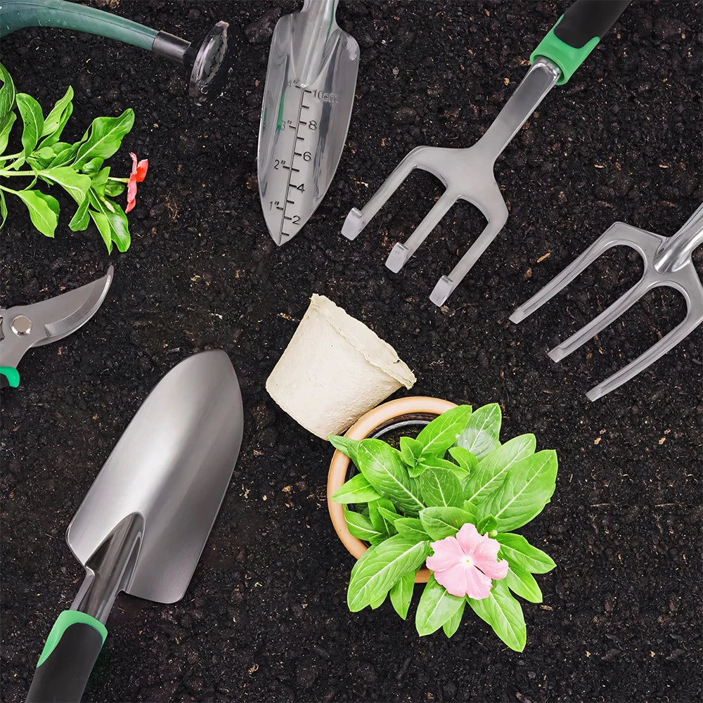 Outdoor Garden Tool Set 11 Piece Rustproof Pruning Tools Shovel