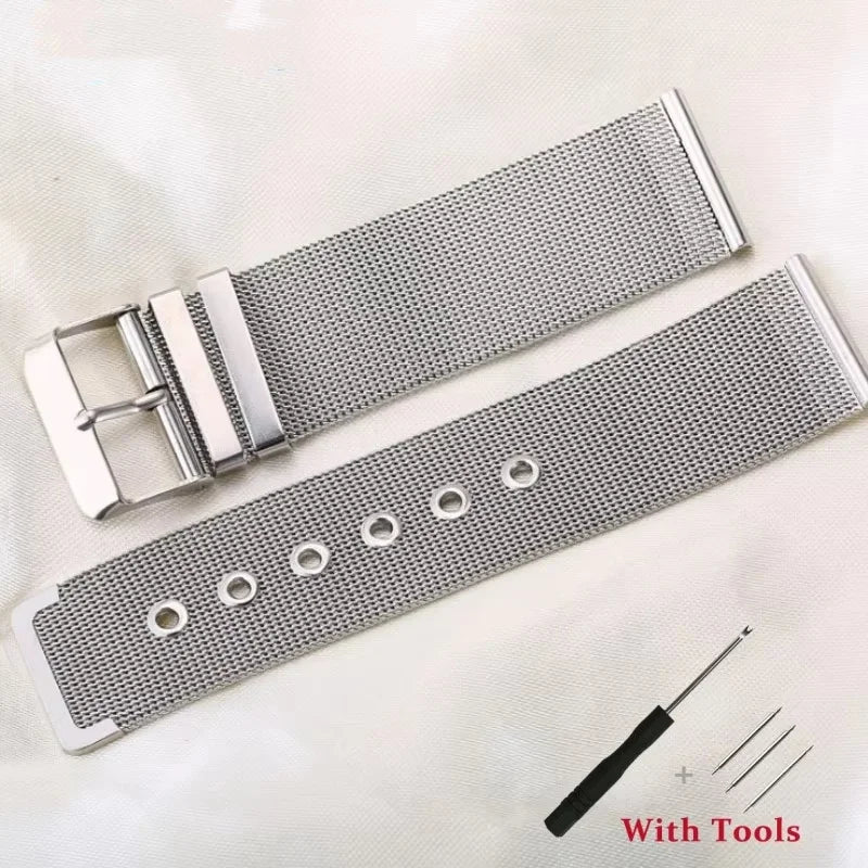 Garmin 14/18/20/22/24mm Milanese Mesh Buckle Band, Spring Bars & Tool