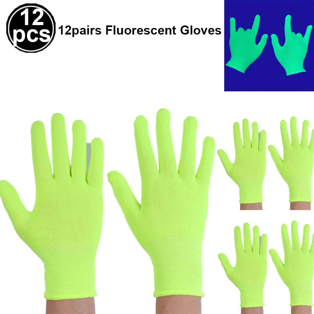 6 12 24 30 Pcs Neon Party Supplies Neon Formal Hats Glow In The UV Light Party Fluorescent Hat UV Light Party Decorations Adults