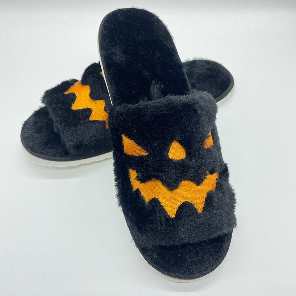 Pantuflas de calabaza de Halloween