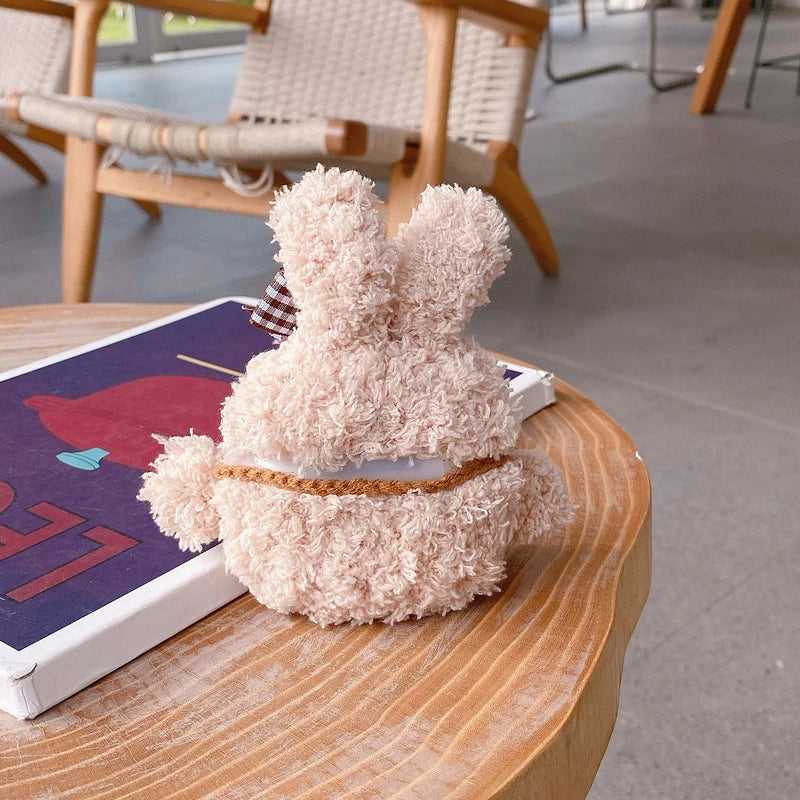 Funda de AirPods de conejo de peluche