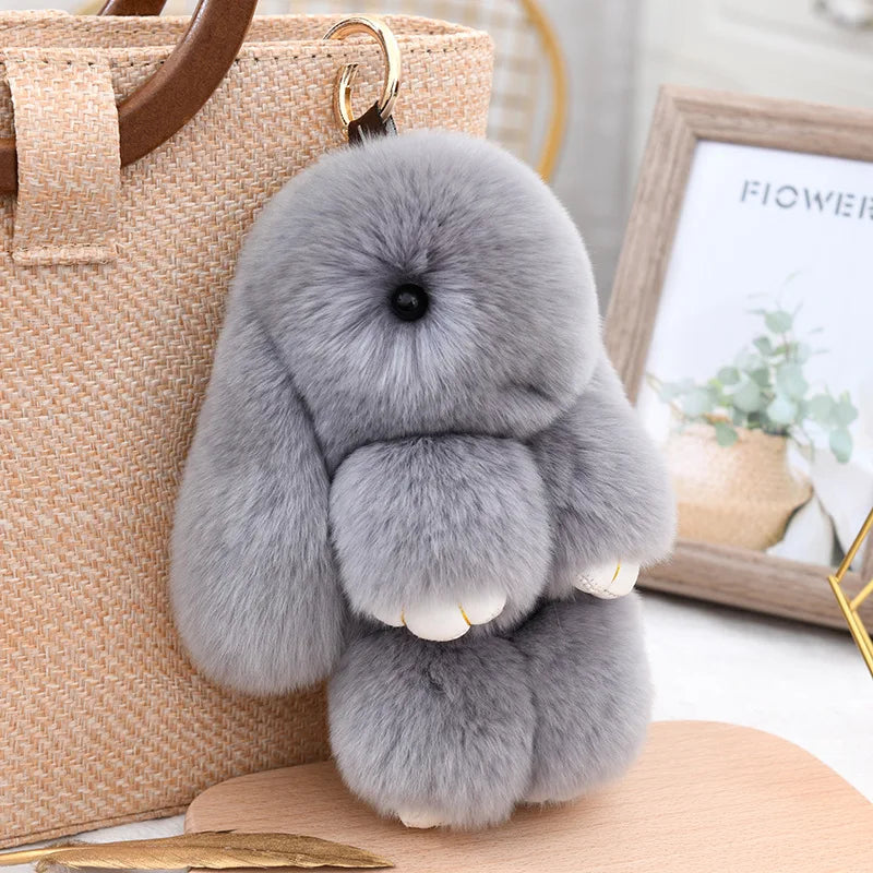 Llaveros de peluche de conejitos suaves