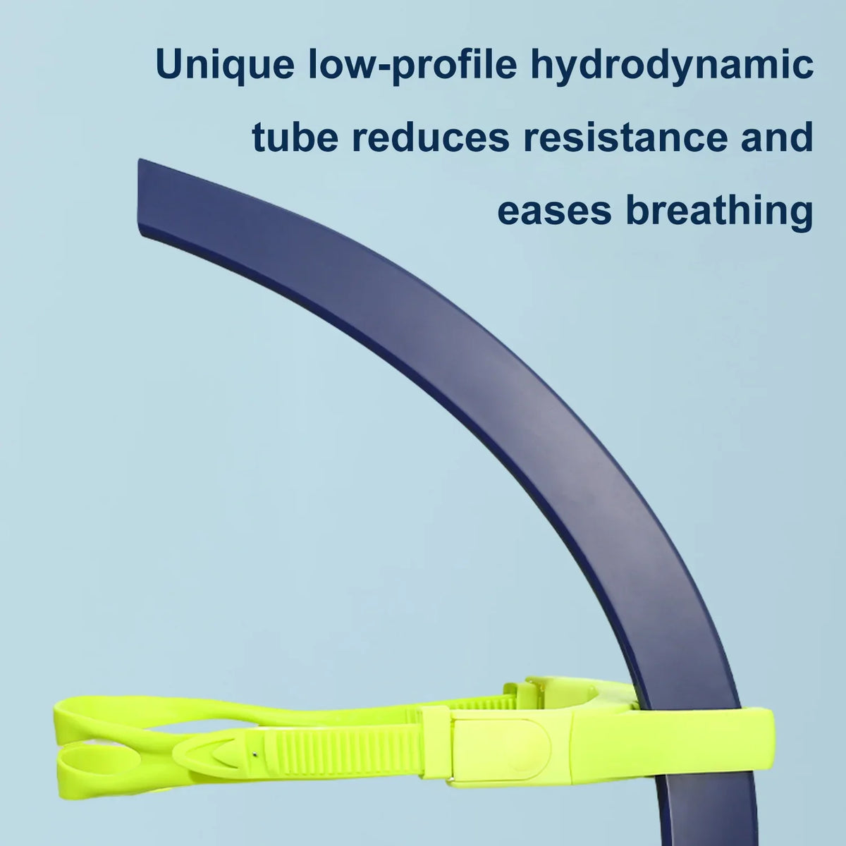 Adult Swimming Snorkel Tube, Snorkelling Training Front Breathing Tube Center Mount Silicone Mouthpiece Freestyle Breathing Tube